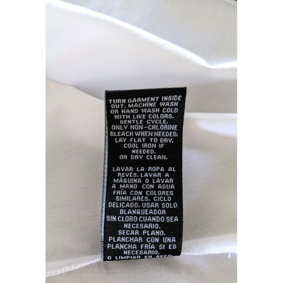 Zac &Rachel Woman Shirt White Peplum Lond Sleeves Button Up Cotton Blend Size 2X - Picture 11 of 11